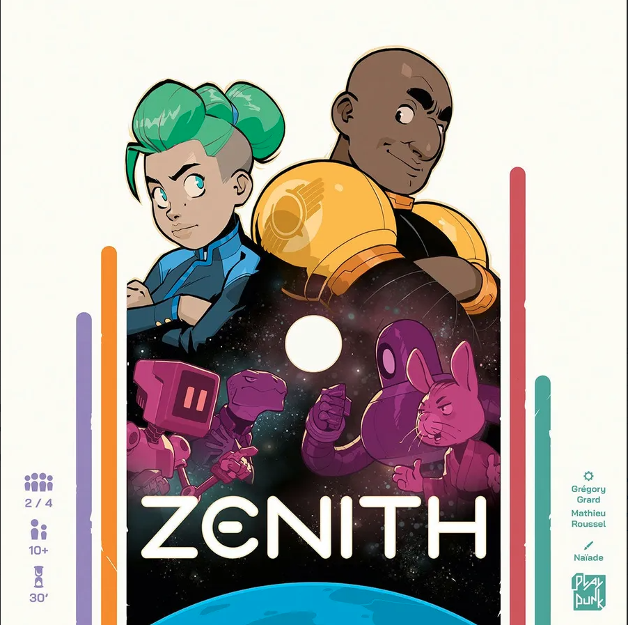 Zenith board game box art sci-fi strategy